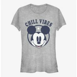 Hot Sale ⭐ Disney Mickey Mouse Chill Vibes 👧 Girls T-Shirt 😉