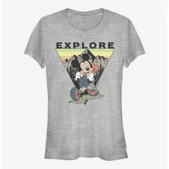 Discount 🧨 Disney Mickey Mouse Explore Mickey Travel 👧 Girls T-Shirt ✔️
