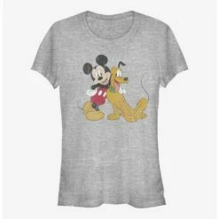 Budget 👏 Disney Mickey Mouse Mickey And Pluto 👧 Girls T-Shirt 😍