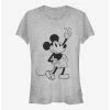 New 👍 Disney Mickey Mouse Simple Mickey Outline 👧 Girls T-Shirt ❤️