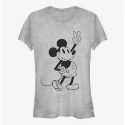New 👍 Disney Mickey Mouse Simple Mickey Outline 👧 Girls T-Shirt ❤️