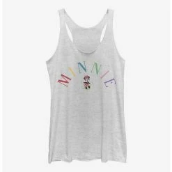 Outlet 🛒 Disney Minnie Mouse Minnie Embroidery 👧 Girls Tank 🤩