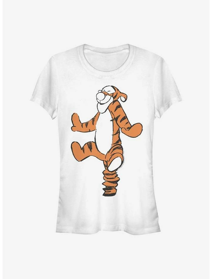 Budget 🔔 Disney Winnie The Pooh Basic Sketch Tigger 👧 Girls T-Shirt 😉