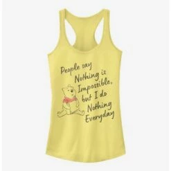 Promo 🛒 Disney Winnie The Pooh Nothing Is Impossible 👧 Girls Tank ✨