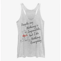 Brand new 😉 Disney Winnie The Pooh Nothing Is Impossible 👧 Girls Tank ⌛