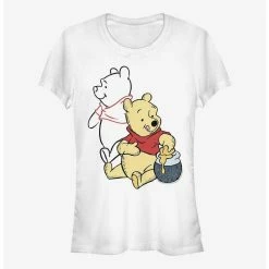 Cheap 🎉 Disney Winnie The Pooh Pooh Line Art 👧 Girls T-Shirt ❤️