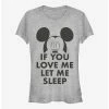 Cheap 💯 Disney Mickey Mouse Let Me Sleep 👧 Girls T-Shirt 🎁