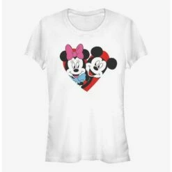 Cheap 🎁 Disney Mickey Mouse Mickey Minnie Heart 👧 Girls T-Shirt 🧨