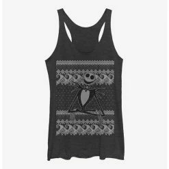 New 🎉 Disney The Nightmare Before 🎄 Christmas Jack Intarsia Sweater 👧 Girls Tank 🔥