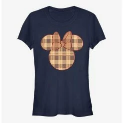 Coupon 🔔 Disney Minnie Mouse Fall Plaid Minnie 👧 Girls T-Shirt ✔️