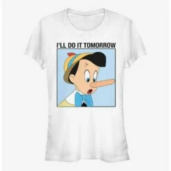 Wholesale 😀 Disney Pinocchio Do It Tomorrow 👧 Girls T-Shirt ⌛