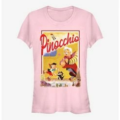 Budget 🎁 Disney Pinocchio Storybook Poster 👧 Girls T-Shirt 🥰
