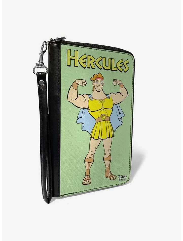 Promo ๐งจ Disney Hercules Flexing Pose Green Yellow Zip Around Wallet ๐