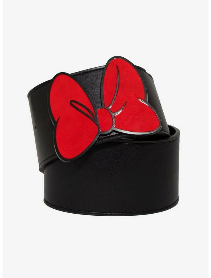Best Pirce ✨ Disney Minnie Mouse Red Bow Vegan Leather Belt ⌛