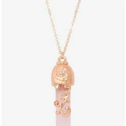 Promo 🔥 Disney Beauty And The Beast Rose Crystal Necklace 🔥