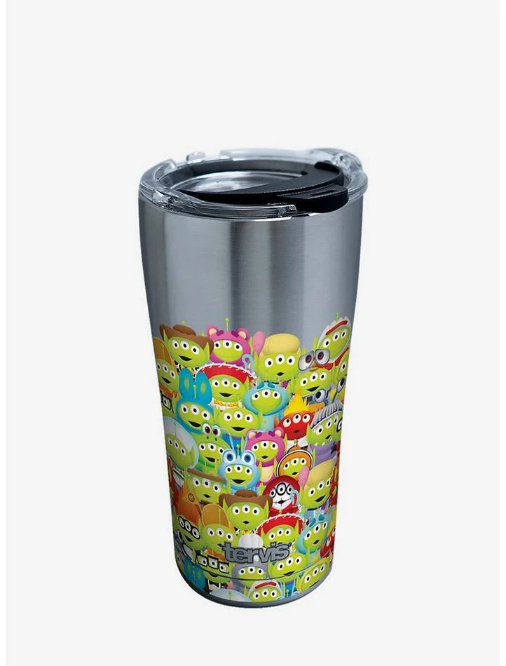 Discount 👏 Disney Pixar Toy Story Alien Collage 20oz Stainless Steel Tumbler With Lid 🔥