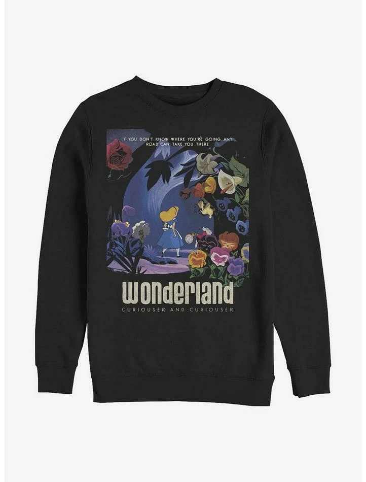 Top 10 ✨ Disney Alice In Wonderland Curiouser Crew Sweatshirt 👍