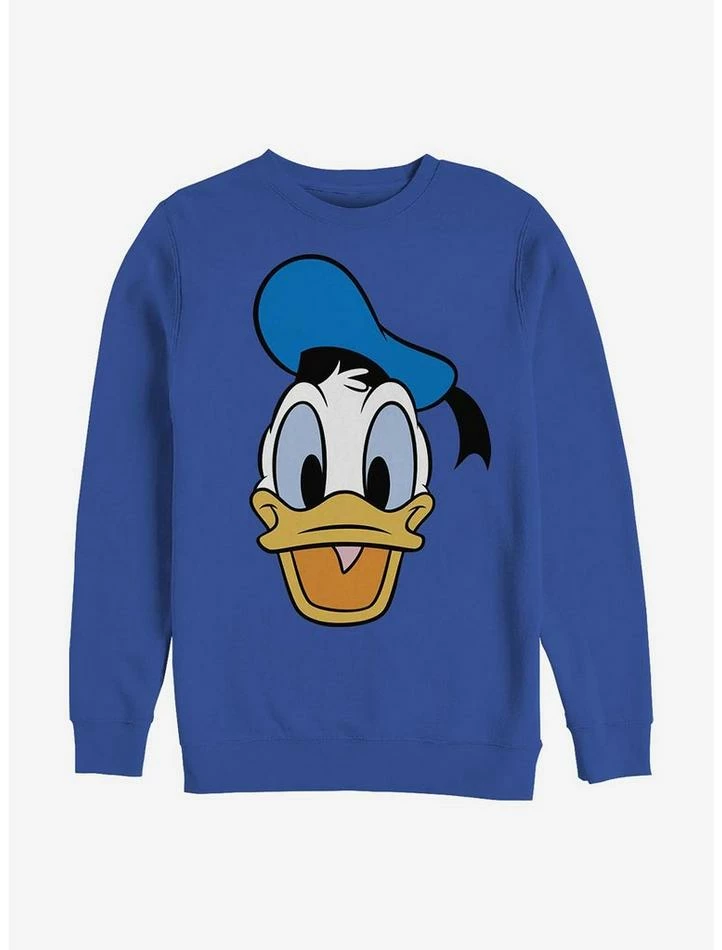 Cheap 🤩 Disney Donald Duck Big Face Donald Crew Sweatshirt ✔️