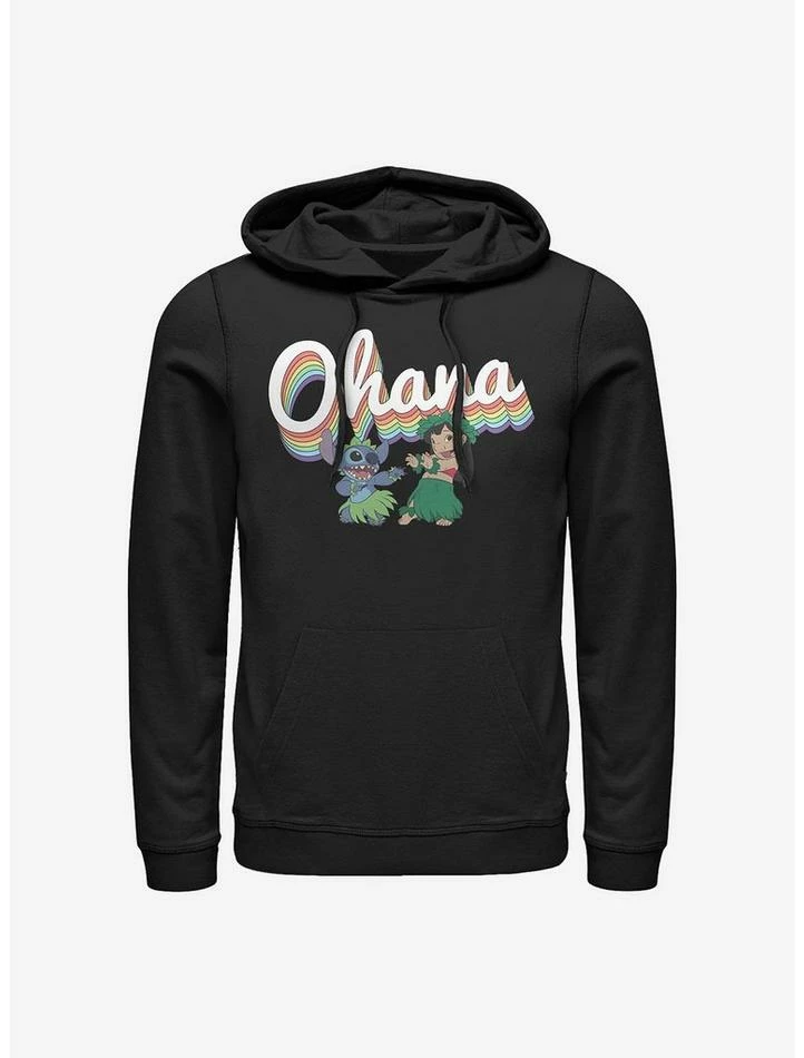Coupon 😍 Disney Lilo & Stitch Rainbow Ohana Hoodie 💯