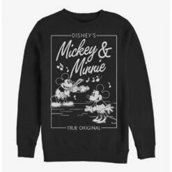 Promo ⌛ Disney Mickey Mouse Mickey Minnie Music Cover Crew Sweatshirt 🤩