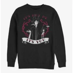 Promo ✨ Disney Villains Maleficent It's You Crew Sweatshirt 🔔