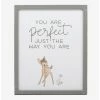 Hot Sale 🔔 Disney Bambi You Are Perfect Framed Wood Wall Decor ✔️