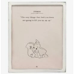 Promo 🎁 Disney Dumbo The Very Things That Bring You Down Framed Wood Wall Decor 😉