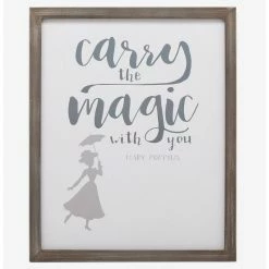 Wholesale 🔥 Disney Mary Poppins Carry The Magic Framed Wood Wall Decor 🛒