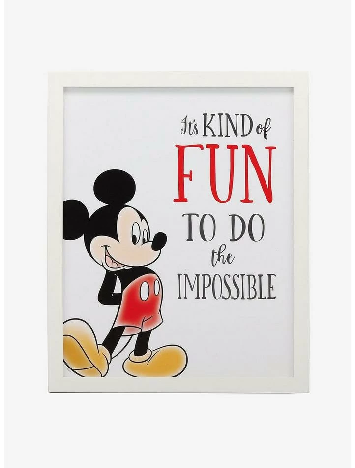 Top 10 ๐ Disney Mickey Mouse Do The Impossible Framed Wood Wall Decor โ๏ธ