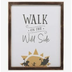 Cheap ⭐ Disney The Lion King Walk On The Wild Side Framed Wood Wall Decor 🛒
