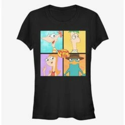 Buy 🔥 Disney Phineas And Ferb 4 Character Boxup 👧 Girls T-Shirt 👍