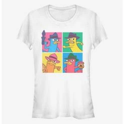 Cheapest ⭐ Disney Phineas And Ferb Agent P Pop Art Boxes 👧 Girls T-Shirt ✔️