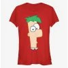 Hot Sale 👏 Disney Phineas And Ferb Large Ferb 👧 Girls T-Shirt 🥰