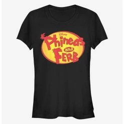 Deals 🎉 Disney Phineas And Ferb Oval Logo 👧 Girls T-Shirt 😍