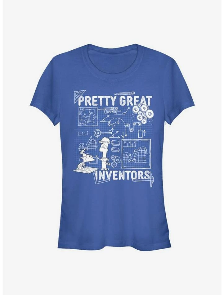 Deals ๐ Disney Phineas And Ferb Really Great Inventors ๐ง Girls T-Shirt ๐