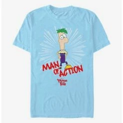 Budget 🎉 Disney Phineas And Ferb Man Of Action T-Shirt 🛒