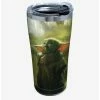 Hot Sale 👍 Star Wars The Mandalorian Child Gazing 20oz Stainless Steel Tumbler With Lid ❤️