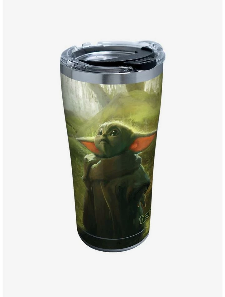 Hot Sale 👍 Star Wars The Mandalorian Child Gazing 20oz Stainless Steel Tumbler With Lid ❤️