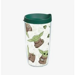 Best Pirce ๐ Star Wars The Mandalorian Child Playing 16oz Classic Tumbler With Lid ๐