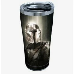Cheap ๐คฉ Star Wars The Mandalorian Chrome Mando 20oz Stainless Steel Tumbler With Lid ๐