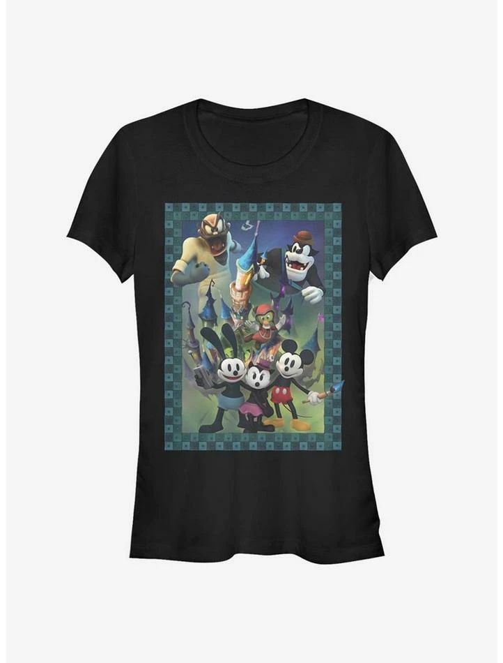 Brand new ๐คฉ Disney Epic Mickey Characters Group Poster Style ๐ง Girls T-Shirt ๐