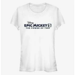 Brand new 🧨 Disney Epic Mickey Power Of Two Logo 👧 Girls T-Shirt 🥰