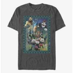 Promo 👏 Disney Epic Mickey Characters Group Poster Style T-Shirt 😍