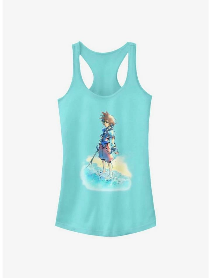 Promo ๐ Disney Kingdom Hearts Beach Sora ๐ง Girls Tank โจ