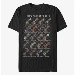 Best deal ⭐ Disney Kingdom Hearts Keyblades Chart T-Shirt 😍