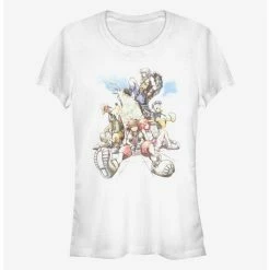 Wholesale 🌟 Disney Kingdom Hearts Group In The Clouds 👧 Girls T-Shirt ⭐