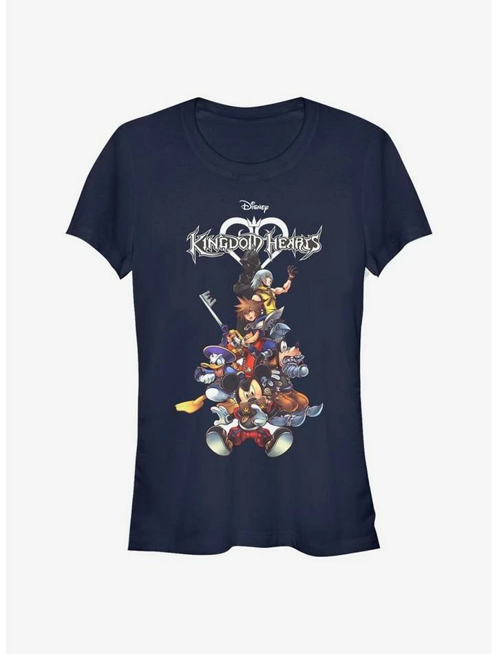Cheapest ๐คฉ Disney Kingdom Hearts Group With Logo ๐ง Girls T-Shirt ๐