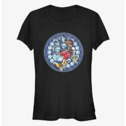 Buy 🔔 Disney Kingdom Hearts Stained Glass Sora 👧 Girls T-Shirt 😍