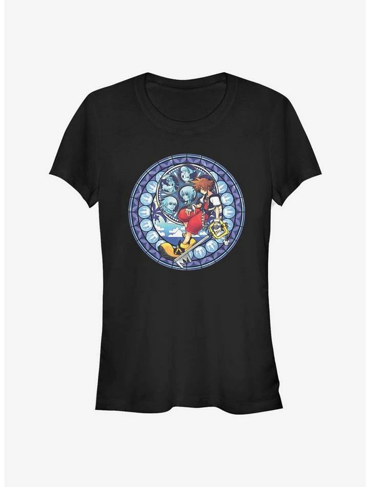 Buy ๐ Disney Kingdom Hearts Stained Glass Sora ๐ง Girls T-Shirt ๐