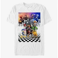 Promo 🔥 Disney Kingdom Hearts Group Checkers T-Shirt 🎁